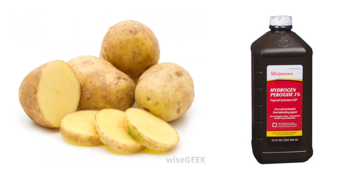 hydrogen peroxide and potato